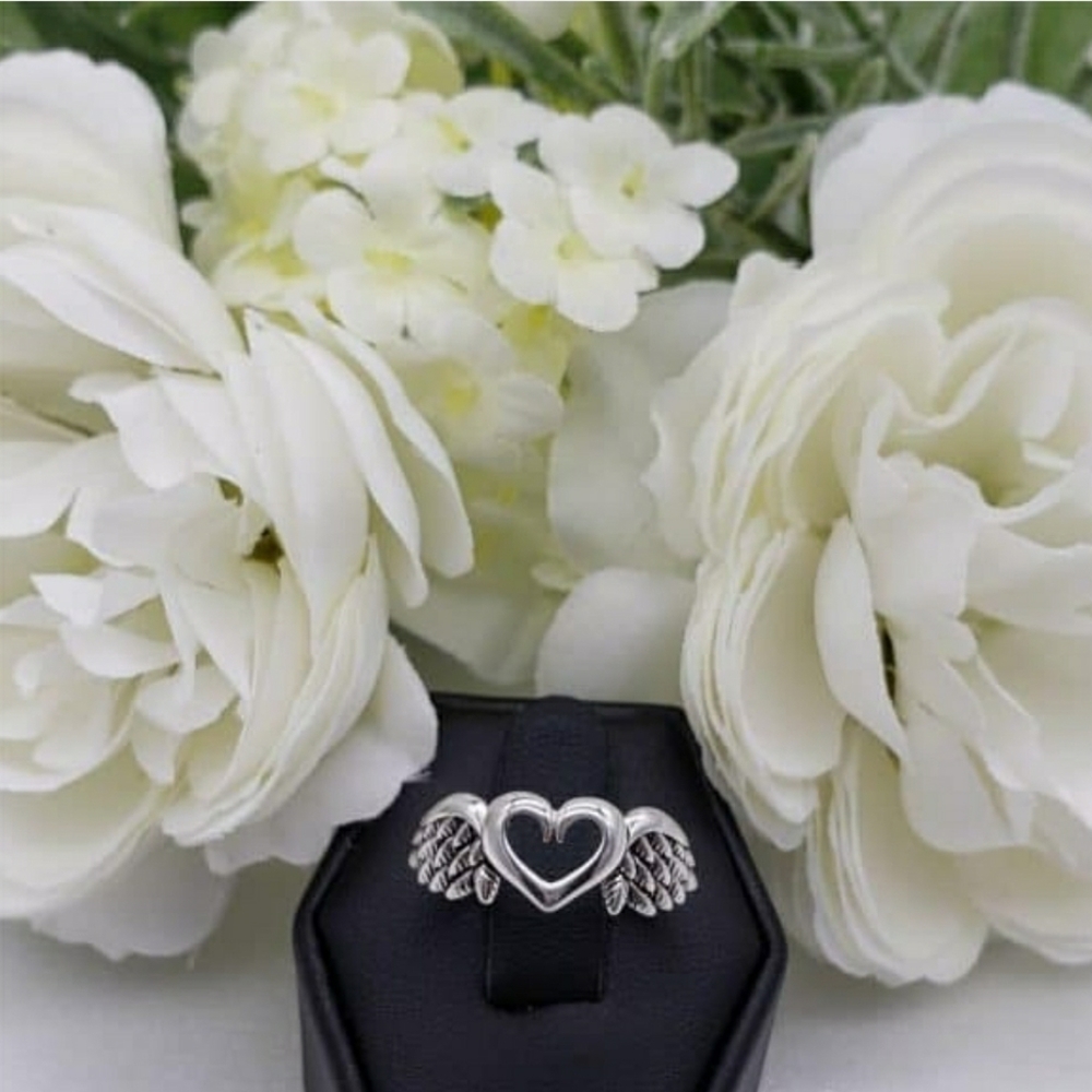 𼰠GYPSY HEART STERLING SILVER RING - Picture 3 of 4